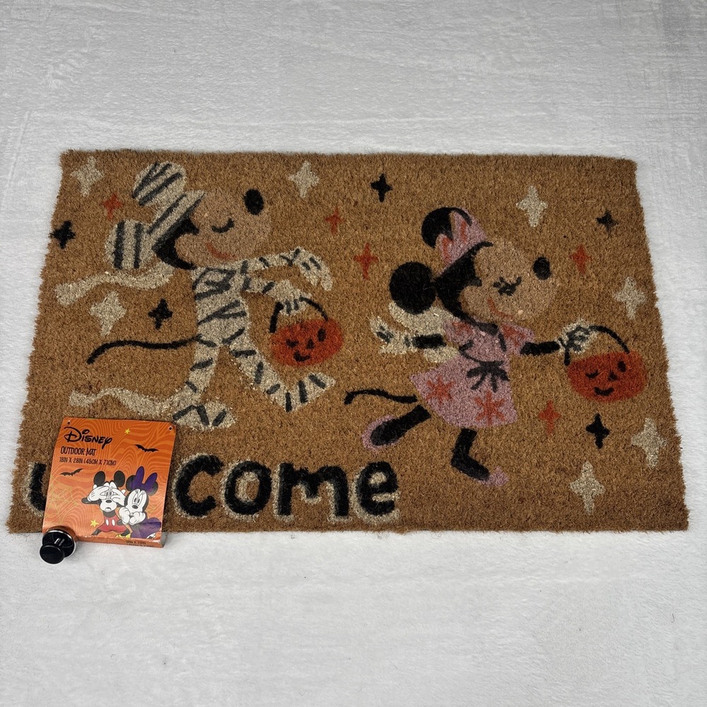 RARE! BRAND NEW Disney Mickey Mouse Mummy Halloween Door Mat 18x30 Outdoor Rug